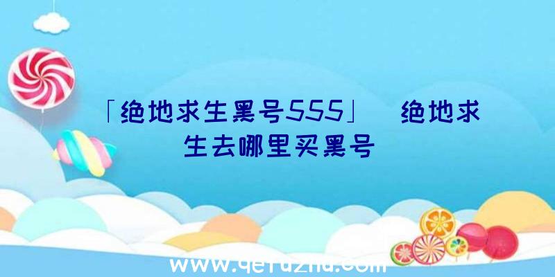 「绝地求生黑号555」|绝地求生去哪里买黑号